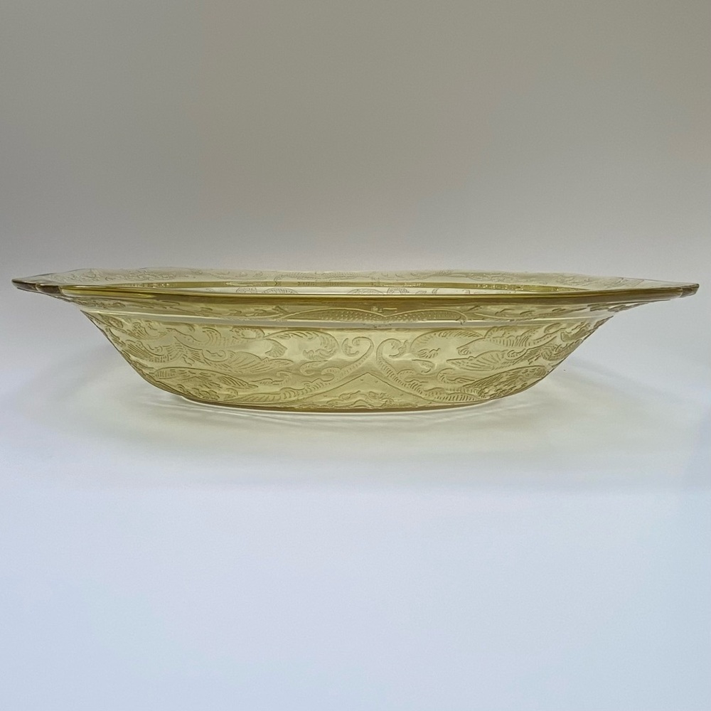 Federal Glass 1930s Depression Glass Madrid Amber Oval Serving Dish, beautiful